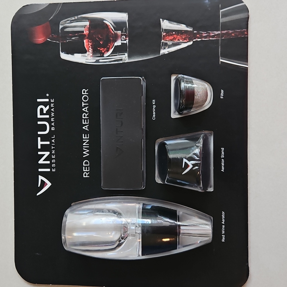 Red Wine Aerator Set - Black and Silver